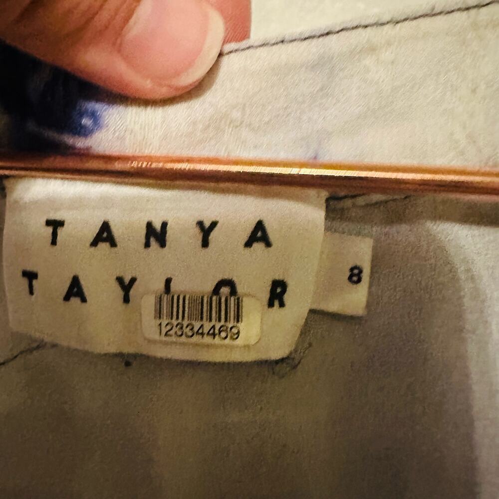 Tanya Taylor Women's Blue “Rhett” Tie-dye Print Short Sleeve Mini Dress Size 8 - Picture 4 of 7